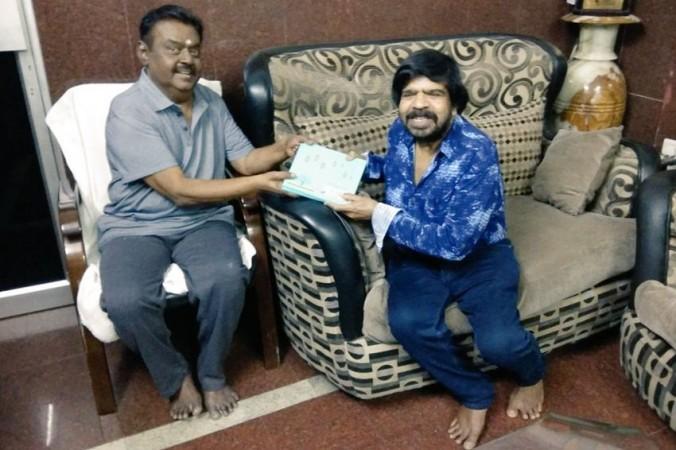 T Rajendar invites Vijayakanth for his son, Kuralarasan's marriage. T Rajendar invites Vijayakanth for Kuralarasan's Wedding