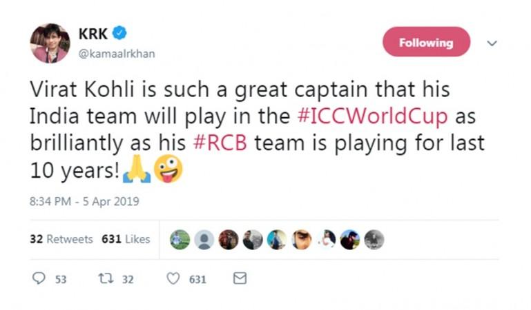 KRK mocks Virat Kohli KRK mocks Virat Kohli