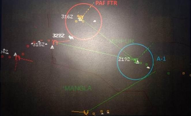 Radar Images of the skirmish between MiG-21 of Indian Air force and Pakistani F-16 Radar Images of skirmish between MiG-21 of Indian Air force and Pakistani F-16