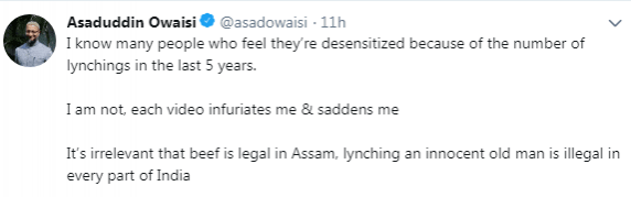 Asaduddin owaisi tweet
