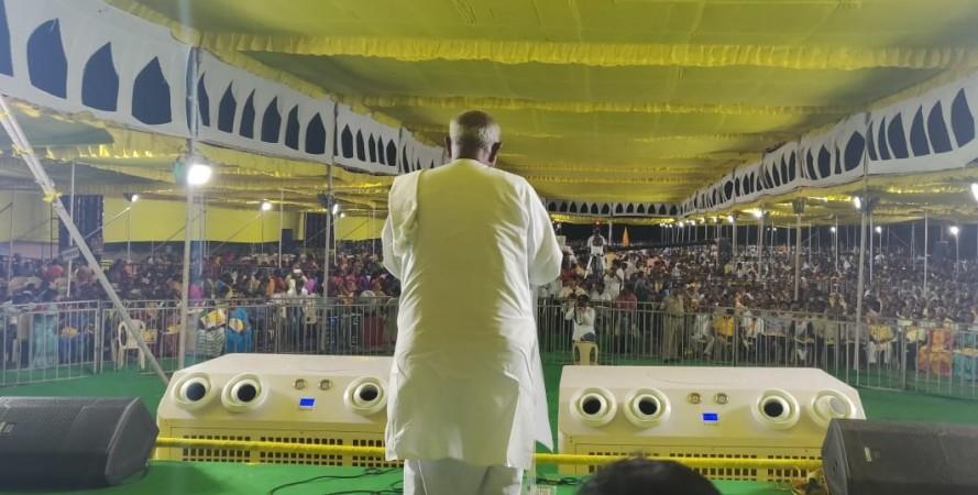 HD Deve Gowda addressing public at election rallies held at Andhra Pradesh HD Deve Gowda