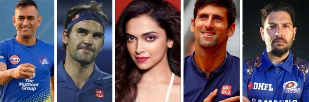 Sportspersons with Deepika Padukone
