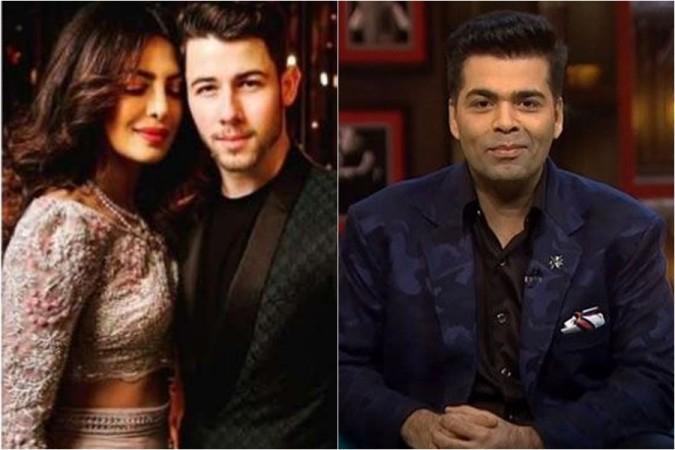 Priyanka Chopra, Nick Jonas, Karan Johar