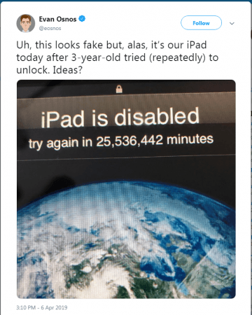 iPad locked for 48 years by toddler iPad locked for 48 years by toddler