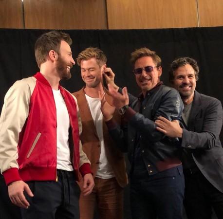 Mark Ruffalo with the Avengers Mark Ruffalo with the Avengers
