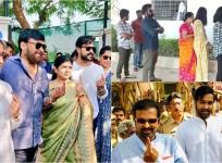 Tollywood Celebs cast vote in Lok Sabha Elections 2019