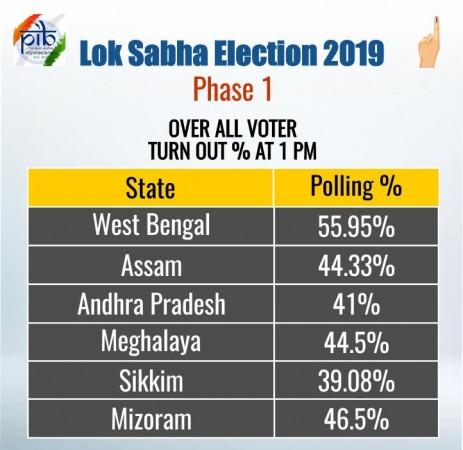 Voter turnout 1 pm