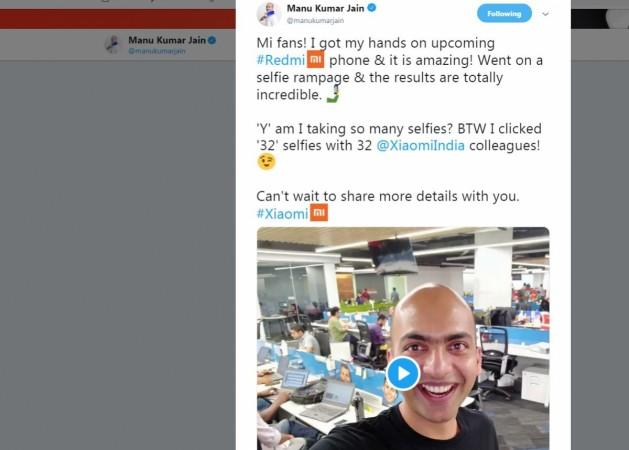 Xiaomi Redmi Y3 teased ahead of the launch in India. Xiaomi, Manu Kumar Jain, India, Redmi Y3, teaser