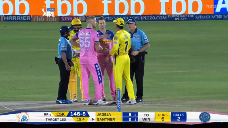 Dhoni was furious with the umpiring. MS Dhoni