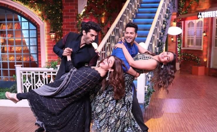 Varun Dhawan, Sonakshi Sinha, Alia Bhatt and Aditya Roy Kapur dance on The Kapil Sharma Show. Varun Dhawan, Sonakshi Sinha, Alia Bhatt and Aditya Roy Kapur dance on The Kapil Sharma Show