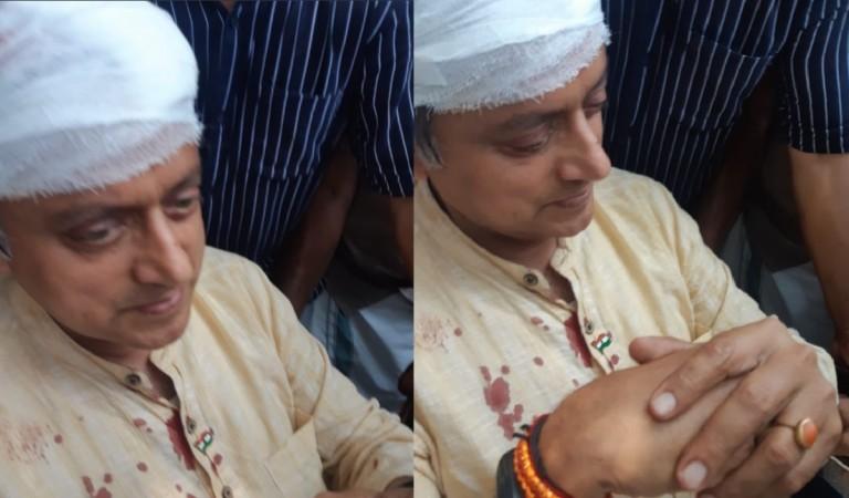 Shashi Tharoor injured while performing temple rituals Shashi Tharoor injured while performing temple rituals