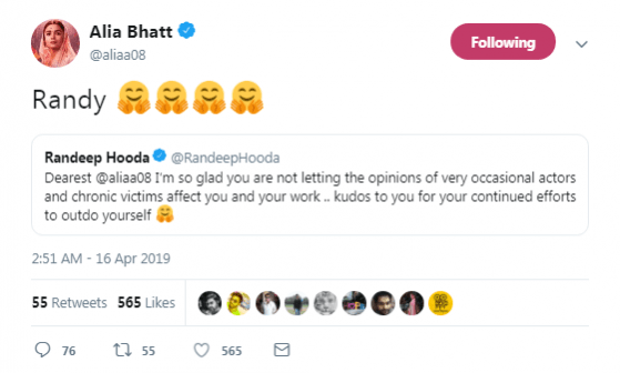 Randeep Hooda tweet