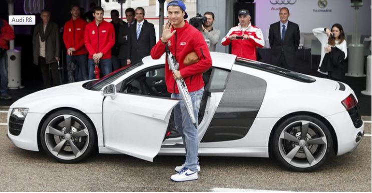 cristiano ronaldo audi r8