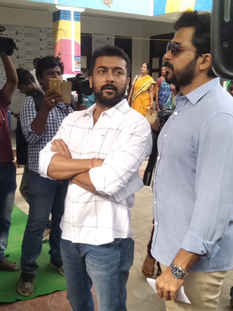 Kollywood Celebs Vote: Suriya, Karthi Cast Their Vote