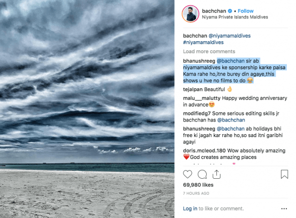 Abhishek Bachchan trolled for sponsored vacation in Maldives. Abhishek Bachchan trolled for sponsored vacation in Maldives
