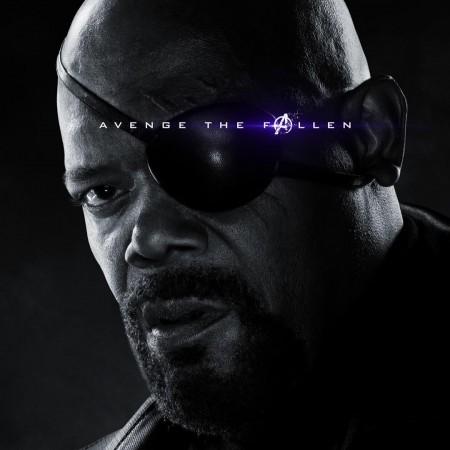Samuel L Jackson on the poster of Avengers: Endgame Samuel L Jackson