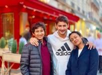 Mahesh Babu with his wife Namrata Shirodkar and son Gautham in Paris