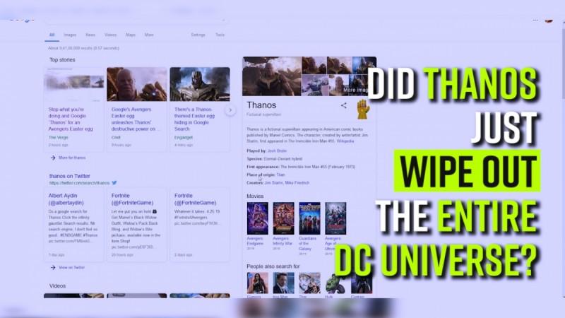 Did Thanos just wipe out the entire DC Universe? Did Thanos just wipe out the entire DC Universe?