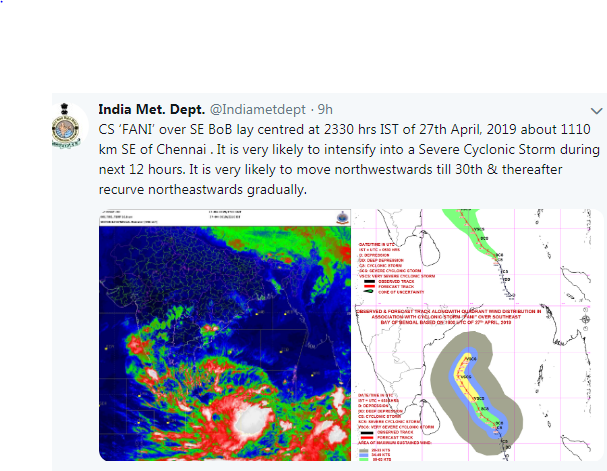 Tamil Nadu Braces Itself To Combat Severe Cyclonic Storm Fani | Key ...