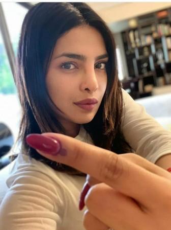 Priyanka Chopra casts her vote in Elections 2019 Priyanka Chopra casts her vote