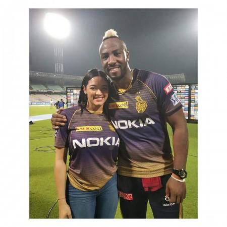 Andre Russell, wife Jassym Lora Andre Russell, wife Jassym Lora
