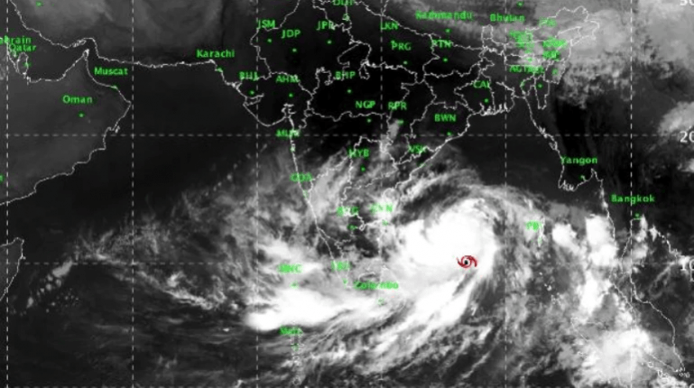This is the exact position of cyclone Fani. cyclone fani