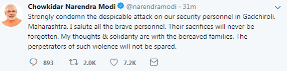 modi tweet
