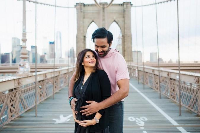 Vishnu Manchu with his pregnant wife Viranica Reddy Vishnu Manchu with his pregnant wife Viranica Reddy