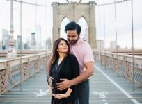 Vishnu Manchu with his pregnant wife Viranica Reddy