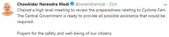 modi tweets