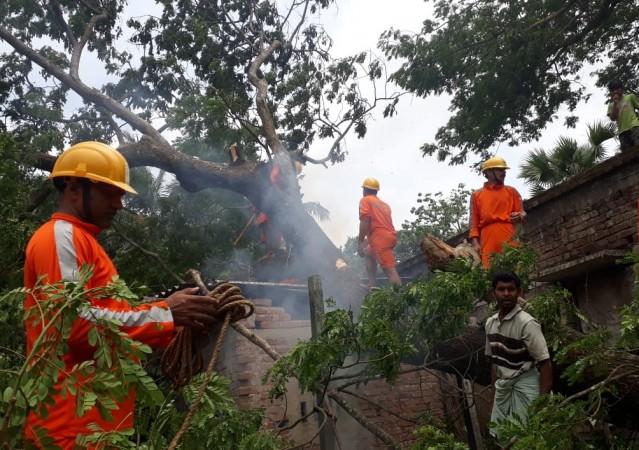 NDRF team clearing the uprooted tress at West Bengal's  KAKDWIP BLOCK, SOUTH 24 PARGANA