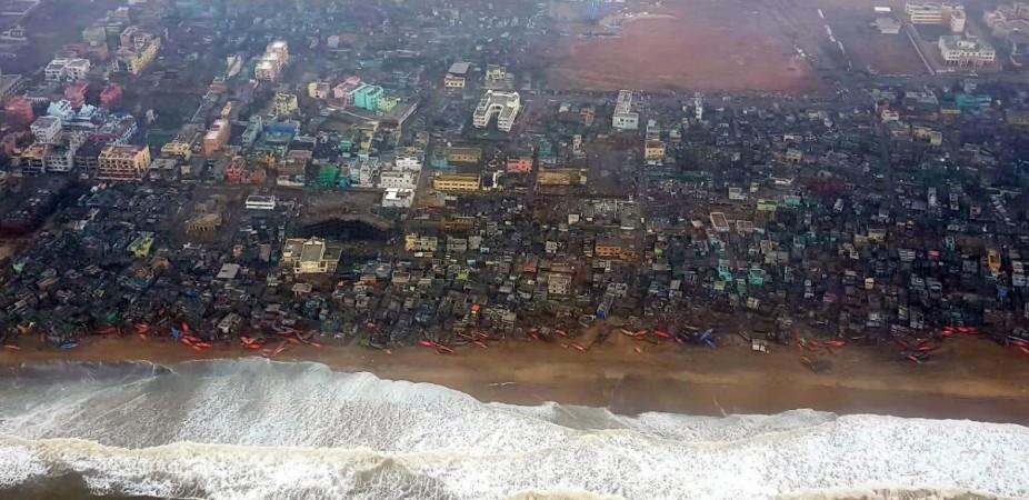 An aerial view of the cyclone-affected Puri after cyclone Fani made a landfall in Odisha on Friday and wreaked havoc; on May 4, 2019. Cyc