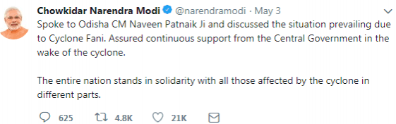 modi tweets