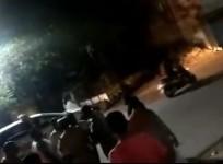 TRS leader sets bike on fire