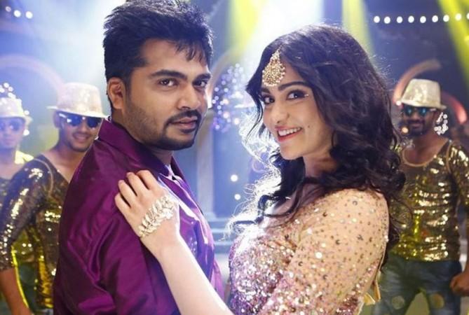 Simbu with Adah Sharma in Idhu Namma Aalu. Simbu with Adah Sharma