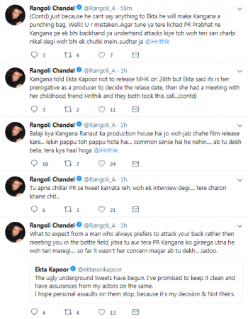 Rangoli Chandel tweets