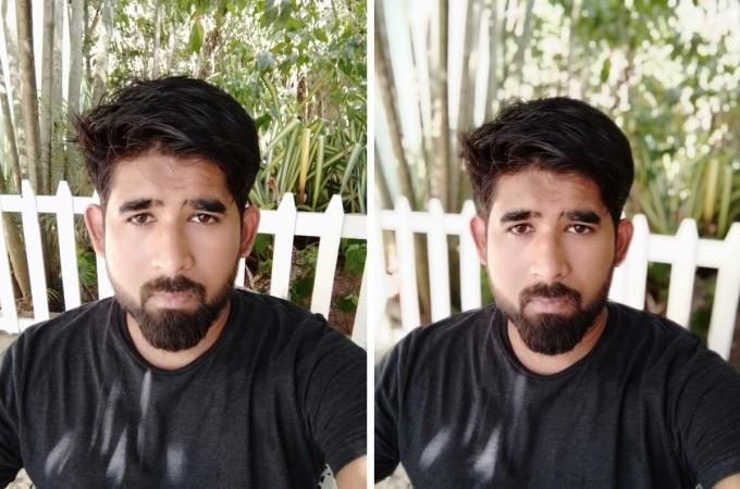 Xiaomi Redmi 7 front camera samples: Without/with portrait Xiaomi Redmi 7 front camera samples