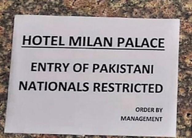 notice outside Hotel Milan Palace Hotel Milan Palace