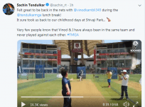 Sachin bowling to Kambli