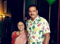 Ravi Shastri with his mother