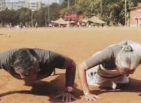 Milind Soman, mother Usha Soman