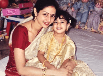 Sridevi with a young Janhvi Kapoor