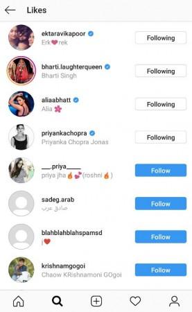 Alia Bhatt likes Deepika Padukone, Rishi, Neetu Kapoor's picture