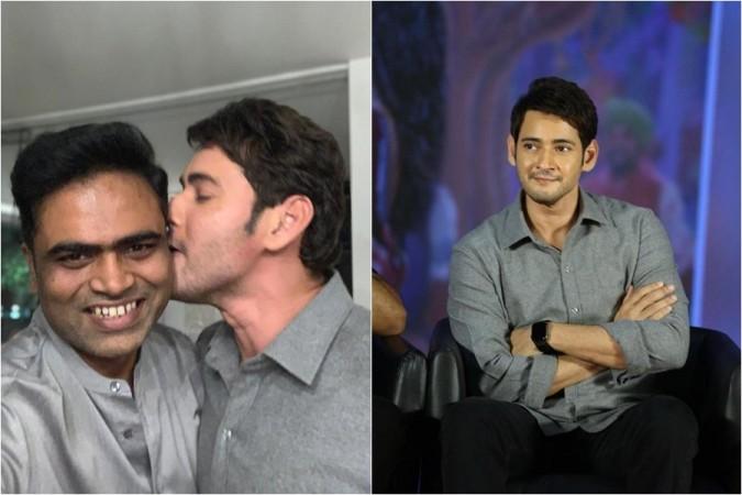Mahesh Babu is seen kissing director Vamshi Paidipally at the success meet of Maharshi