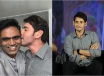 Mahesh Babu is seen kissing director Vamshi Paidipally at the success meet of Maharshi