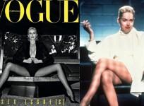 Sharon Stone on Vogue Portugal and in Basic Instinct