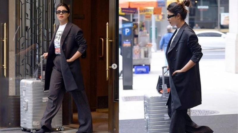 Priyanka Chopra leaves for Cannes 2019 from NYC. Priyanka Chopra leaves for Cannes 2019 from NYC.