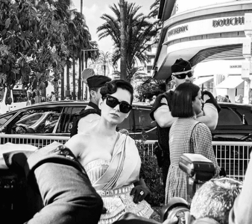 Kangana Ranaut at Cannes 2019 BW Photo. Kangana Ranaut at Cannes 2019 BW Photo