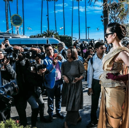 Kangana Ranaut poses at the Cannes 2019 red carpet. Kangana Ranaut poses at the Cannes 2019 red carpet