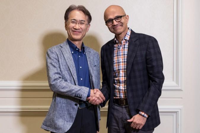 Kenichiro Yoshida, President and CEO, Sony Corporation (left), and Satya Nadella, CEO, Microsoft Kenichiro Yoshida, President and CEO, Sony Corporation (left), and Satya Nadella, CEO, Microsoft
